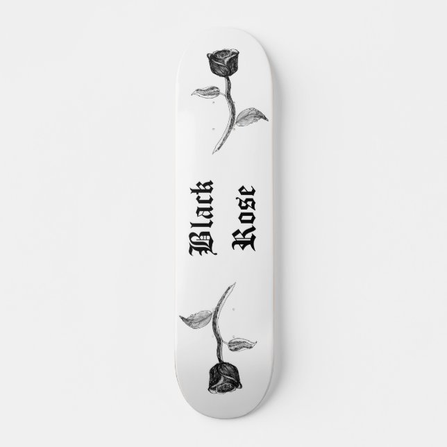 Skateboard Rose noire (Devant)