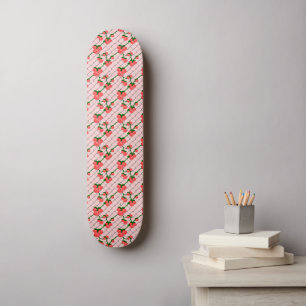 Skateboard Rose Rose Escalade Chaîne Lien Clôture sans joint