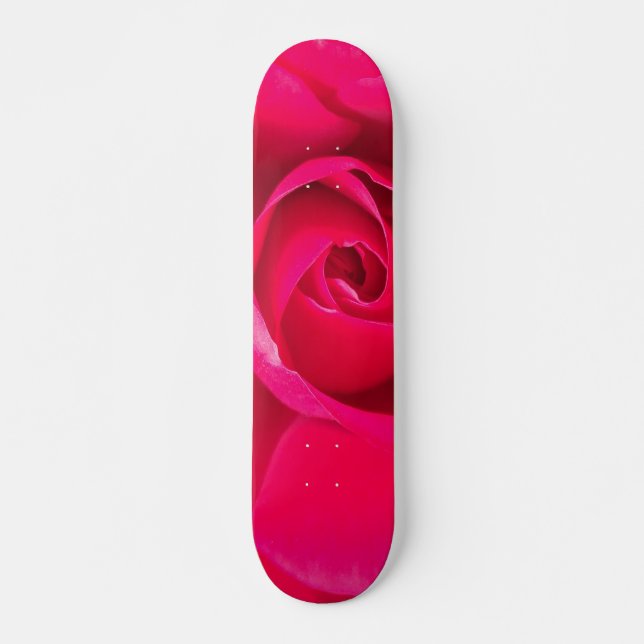 Skateboard Rose rouge romantique v2 (Devant)