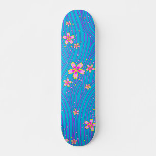 Skateboard rose violet et bleu