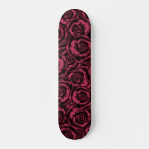 Skateboard Roses de Bourgogne foncée.