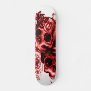 Skateboard Roses des crânes n