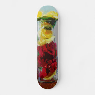 Skateboard Roses rouges
