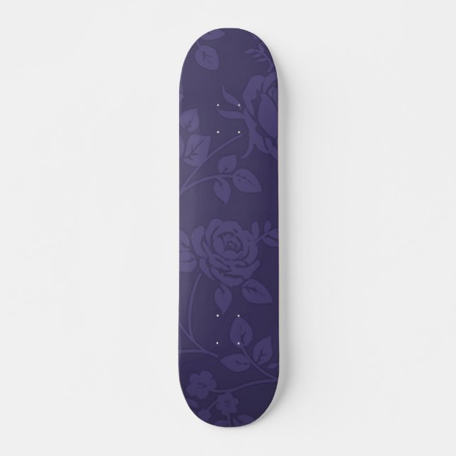 Skateboard Roses violets (Devant)