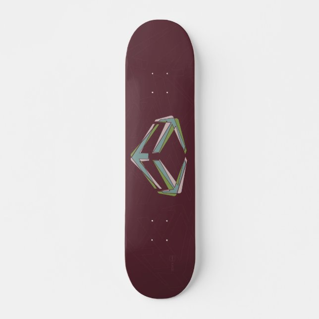 Skateboard Rouge de dynamo (Devant)