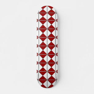 Skateboard Rouge et blanc Rétro