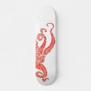 Skateboard Rouge octopique