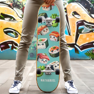 Skateboard Roulé de Maki Wasabi Nigiri Sushi Mignon
