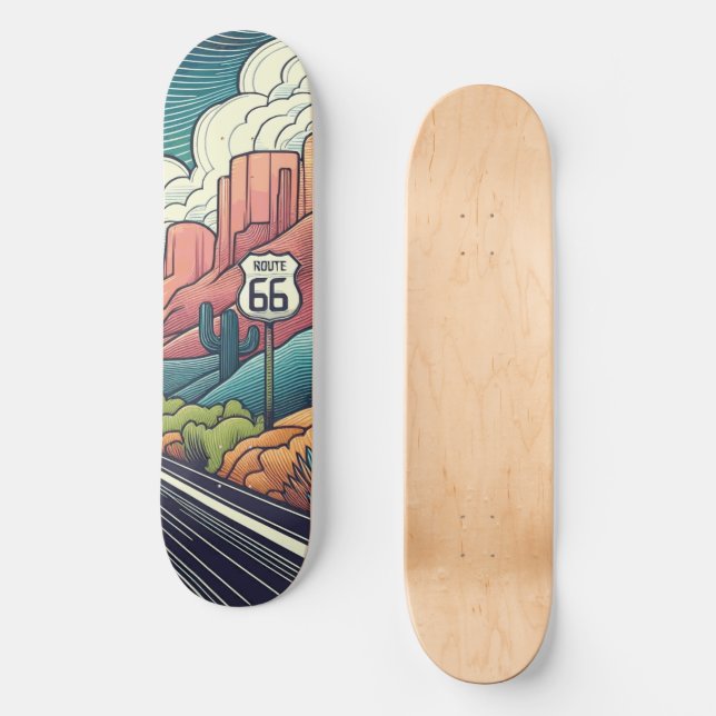 Skateboard Route 66 (Recto)
