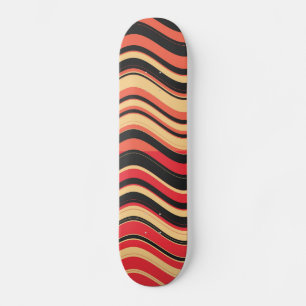 Skateboard Rubriques colorées rétro Art décoratif 3