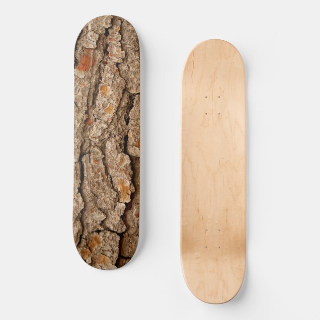 Skateboard Rustic Pine Bark Texture  (Recto)