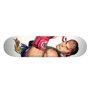 Skateboard Ryu avec le poing augmenté