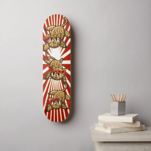 Skateboard Safari Ultra mignonne Leopard Invitations d'annive