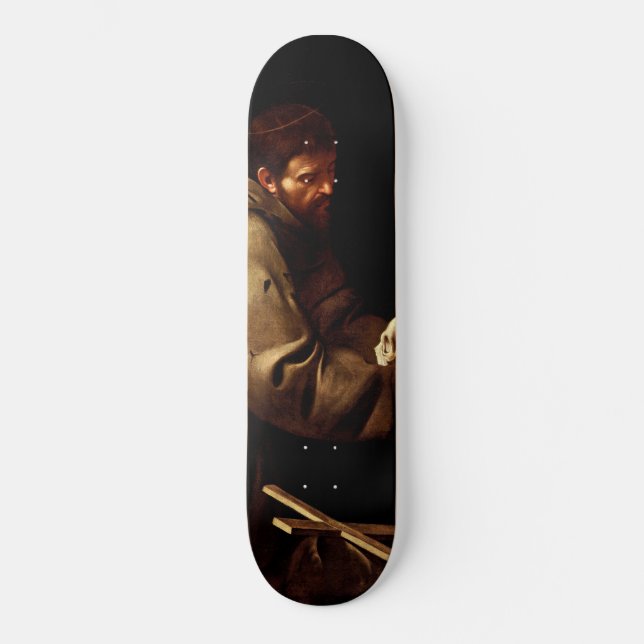 Skateboard Saint François dans la prière (chrétienne) (Carava (Recto)