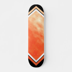 Skateboard Sang Orange Noir Blanc Nuage Personnalisé Deck 1