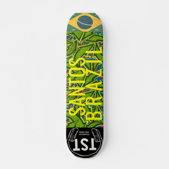 Skateboard SANTOS BRAZIL Skateboard, pont de 7 ¾ po (Devant)