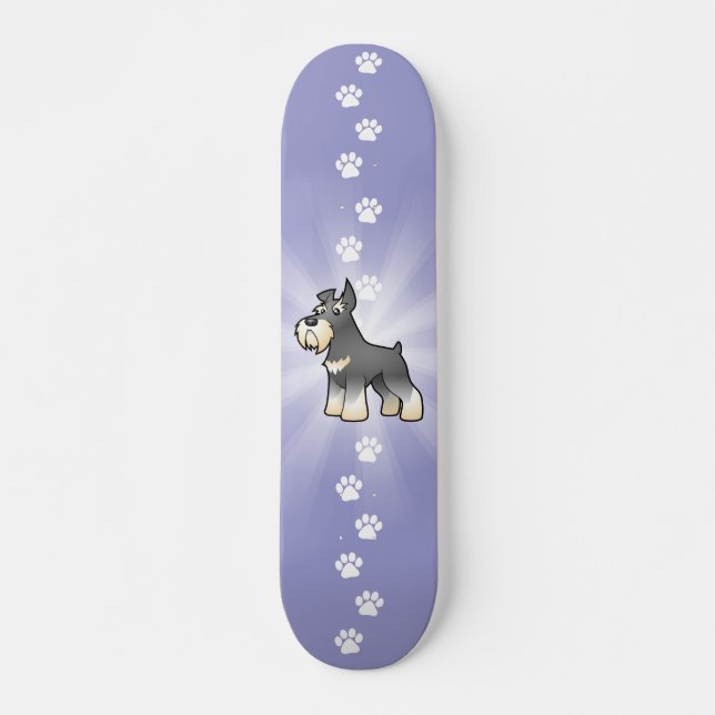 Skateboard Schnauzer de bande dessinée (Devant)