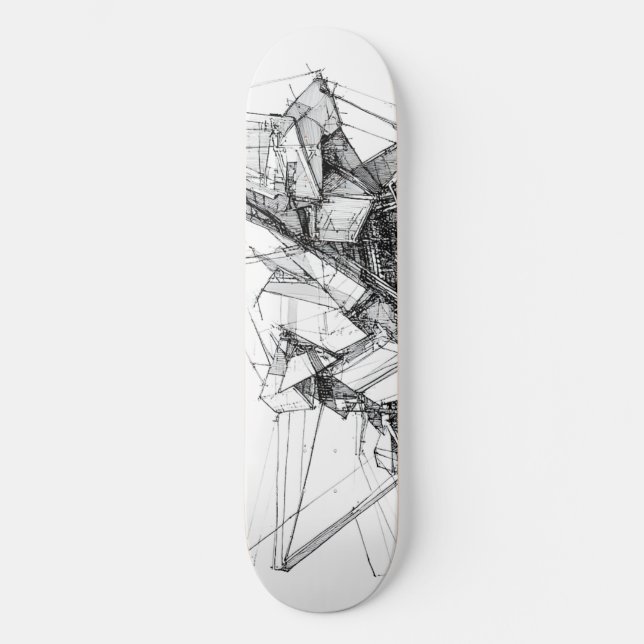 Skateboard Sci-Fi Abstrait (Recto)