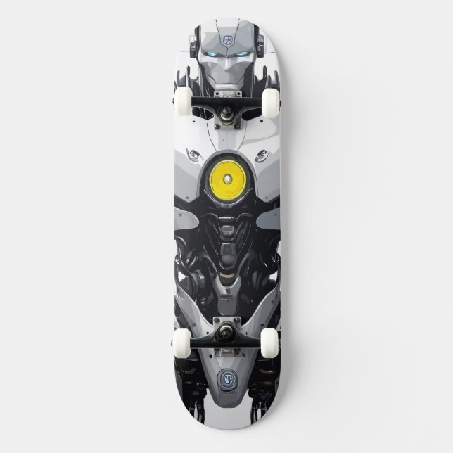 Skateboard Sci-Fi Cyborg Android Mecha Comic Art (Recto)