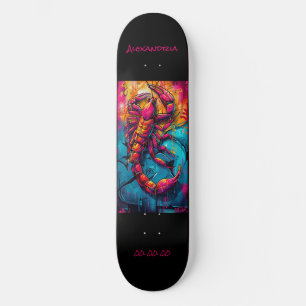 Skateboard Scorpio Astrologie Grafitti Personnalisé