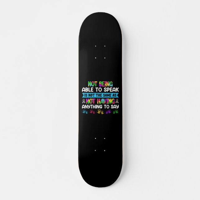 Skateboard Sensibilisation sur l'autisme - ASD Motivational A (Devant)