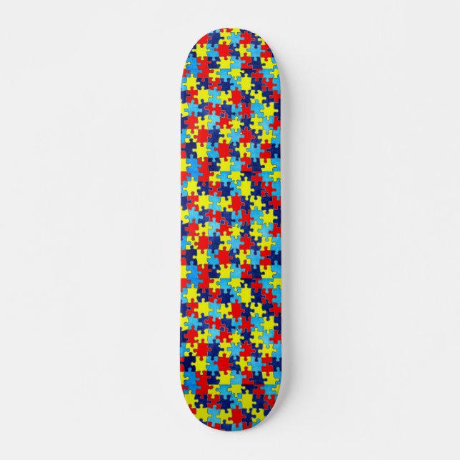 Skateboard Sensibilisation sur l'autisme-Puzzle par Shirley T (Devant)