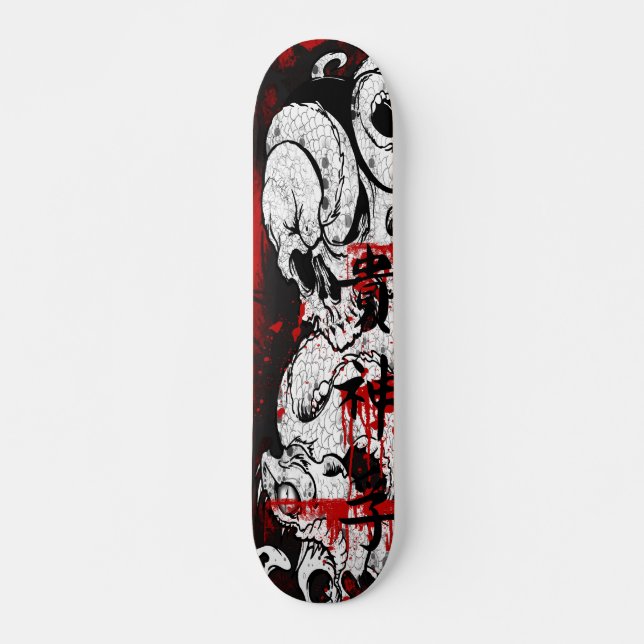 Skateboard serpent de crâne (Devant)