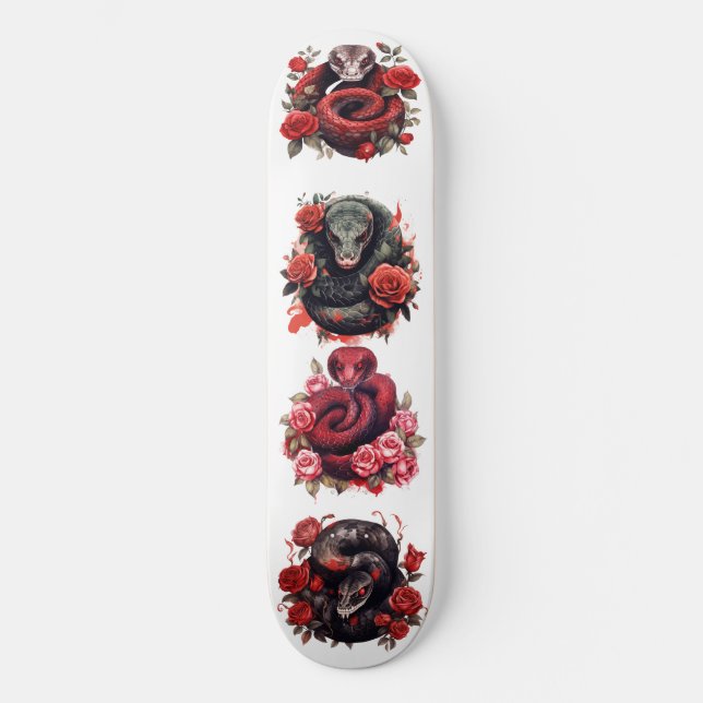 Skateboard Serpent rouge (Recto)