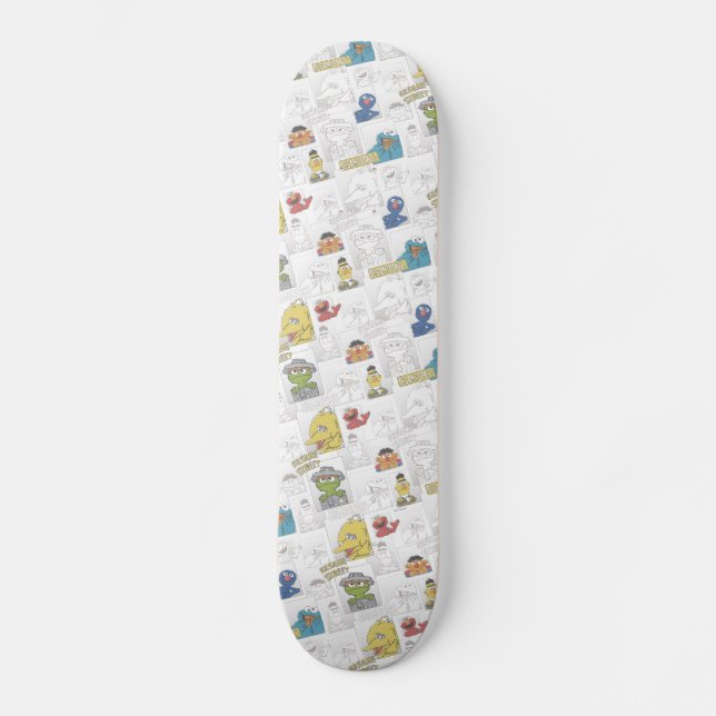 Skateboard Sesame StreetVintage Comic Motif (Recto)