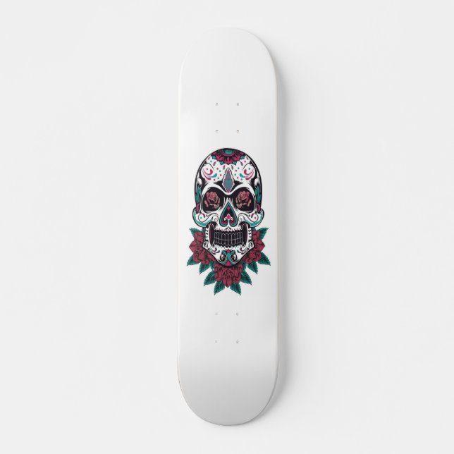 Skateboard Shape avec crâne mexicaines (Devant)