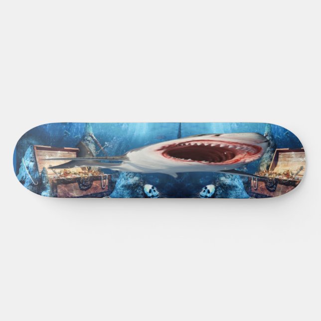 Skateboard  Shark  treasure (Horz)