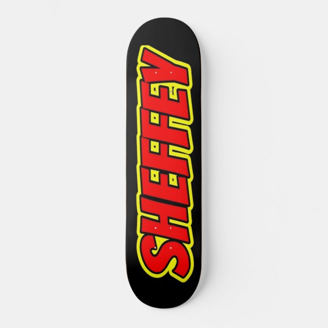 Skateboard Sheffey Red Comic Polices Patinage (Recto)