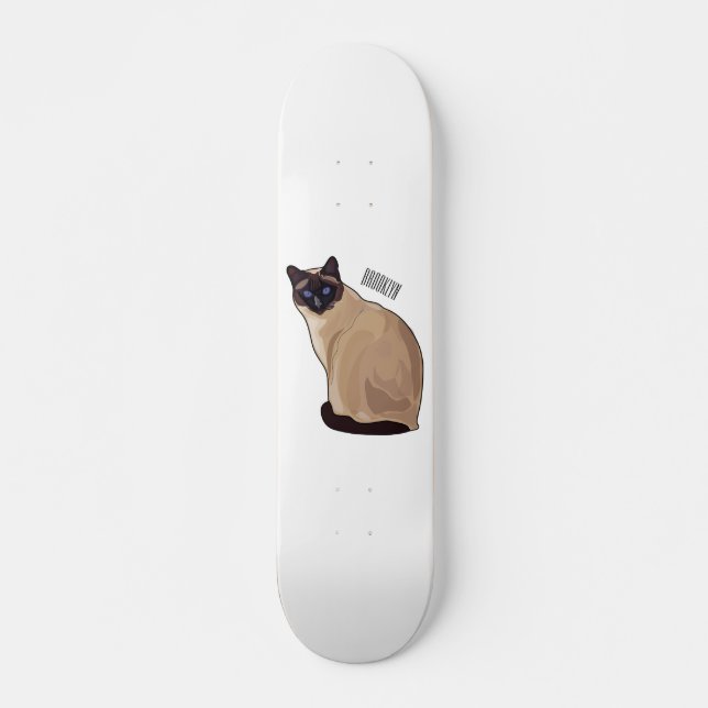 Skateboard Siamese cat cartoon (Devant)