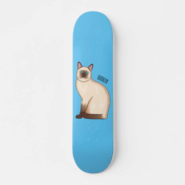 Skateboard Siamese cat cartoon (Devant)