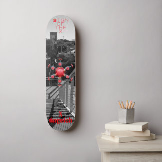 Skateboard Signe rouge de l'époque