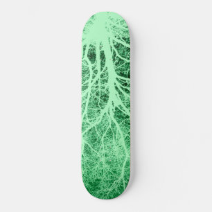 Skateboard Silhouette d'arbre vert