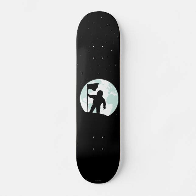 Skateboard Silhouette d'astronaute (Recto)