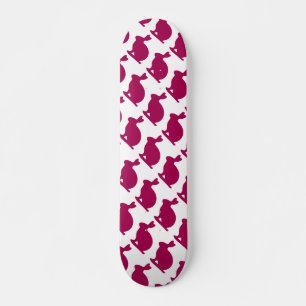 Skateboard Silhouette pourpre faite sur commande de lapin