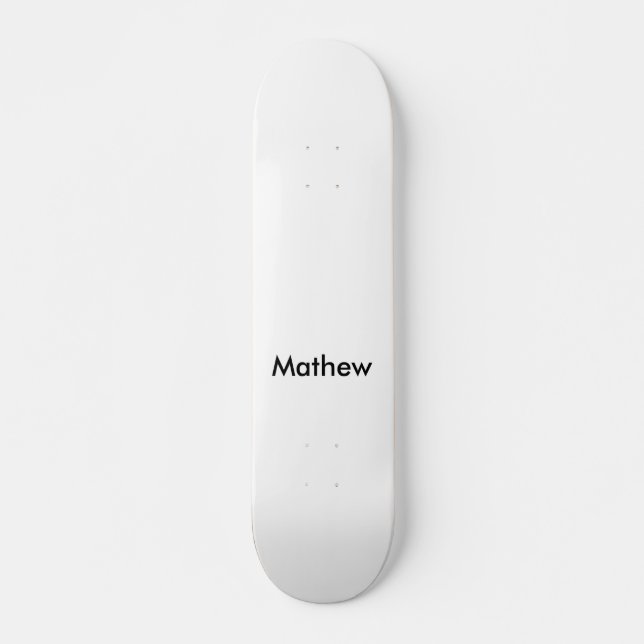 Skateboard simple lettre initiale monogramme ajouter votre no (Devant)
