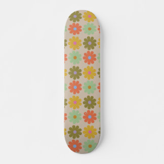 Skateboard Simple Pastel Vintage Flower Pattern