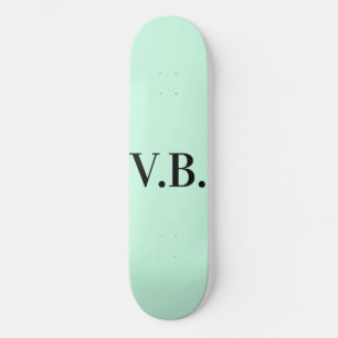 Skateboard Simple solid color add name text monogram  