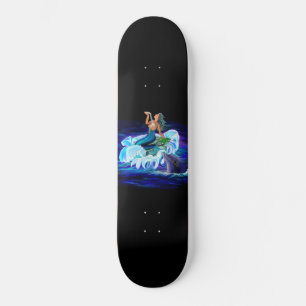 Skateboard Sirène avec dauphin