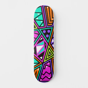 Skateboard skate abstrait néon