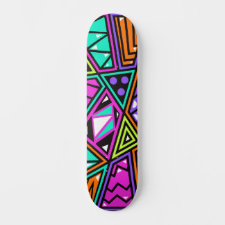 Skateboard skate abstrait néon