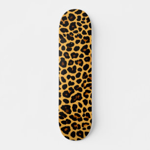 Skateboard Skate avec Gras Cuir Cheetah Design