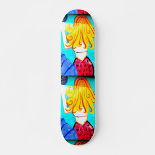 Skateboard skate blonde mermaid