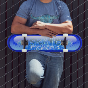 Skateboard SKATE Blue Flame