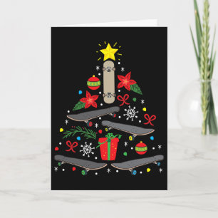 Skateboard Skate Christmas Ornament Tree Funny Gif Card