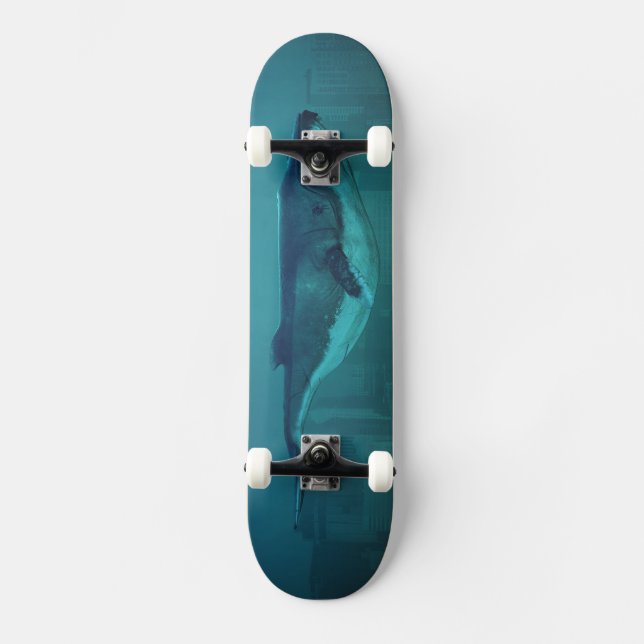 Skateboard Skate de baleine bleue (Recto)