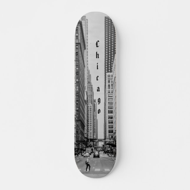 Skateboard Skate de niveau de gris de Chicago Madison Street (Devant)